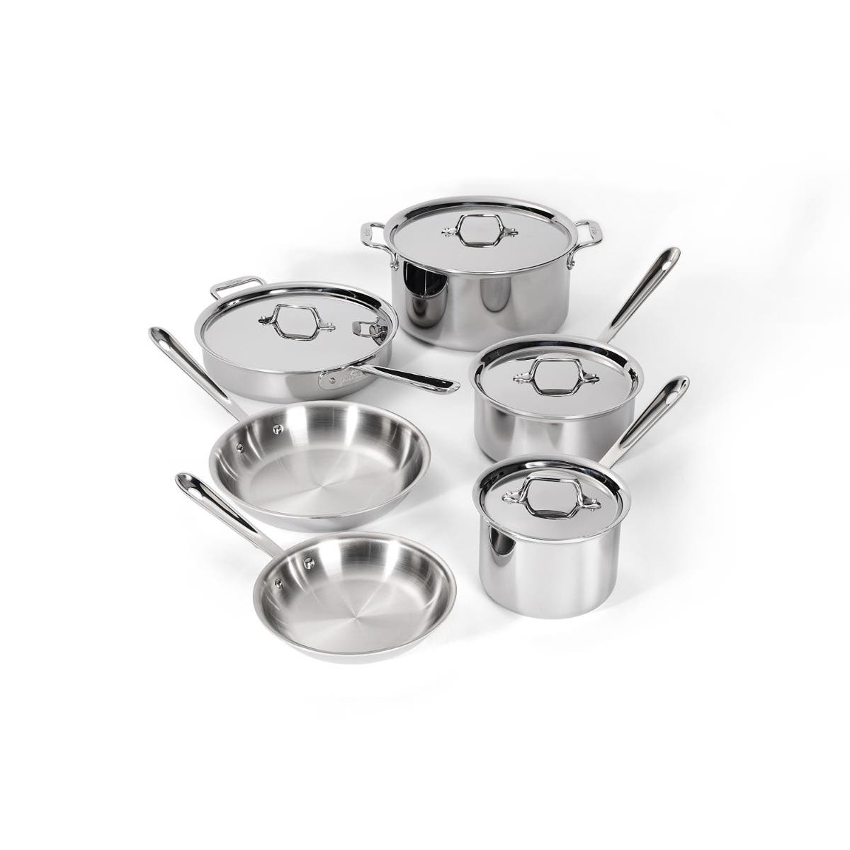 Cookware Sets All-Clad D3 Stainless Steel 10 Piece Cookware Set