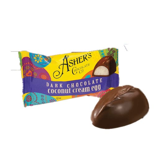 Asher's Chocolate Asher's Dark Chocolate Coconut Cream Egg 1 oz