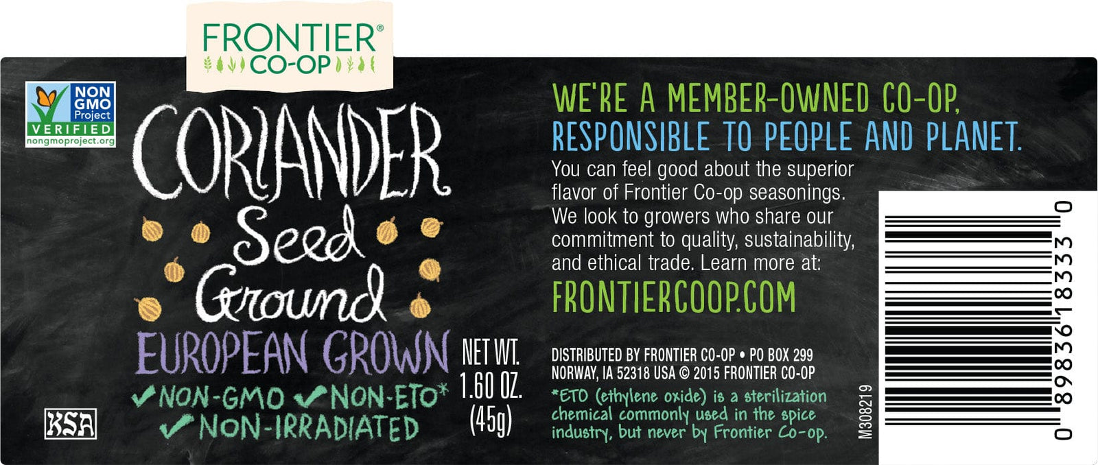 Frontier Co-Op Ground Coriander Seed 1.6 oz