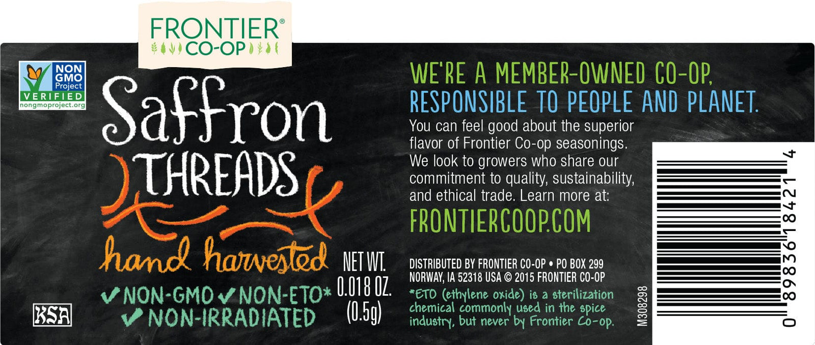 Frontier Co-Op Saffron .5g