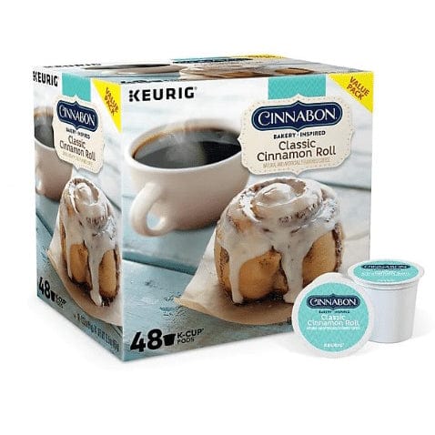 Cinnabon K-Cup Pods Classic Cinnamon Roll Coffee - 48 CT