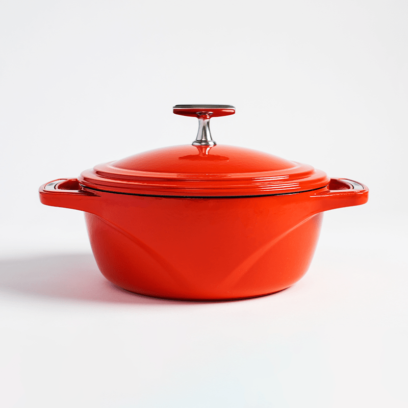 Lodge USA Enamel 4.5 Qt. Enameled Cast Iron Dutch Oven - Cherry on Top