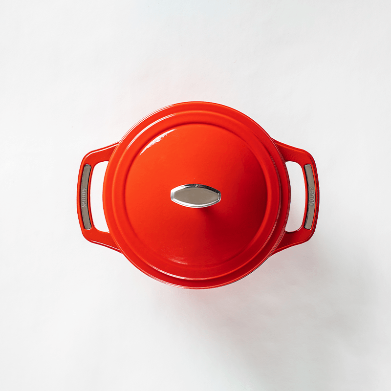Lodge USA Enamel 4.5 Qt. Enameled Cast Iron Dutch Oven - Cherry on Top