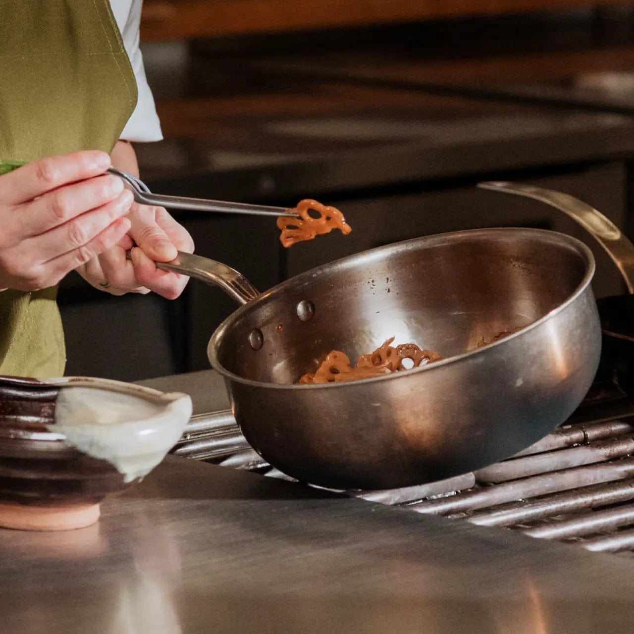 MADE IN Cookware 3 QT Stainless Clad Saucier with Lid