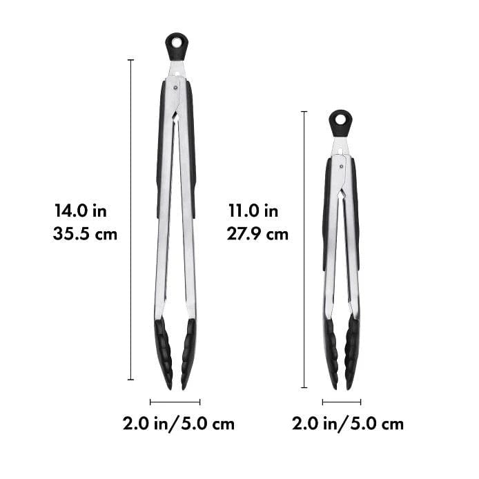OXO 2-Piece Tongs with Nylon Heads Set
