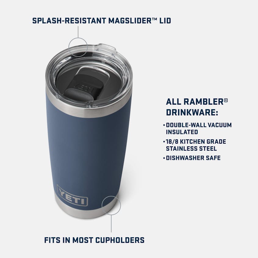 Insulated Drinkware YETI Rambler 20 oz Tumbler - Royal Blue