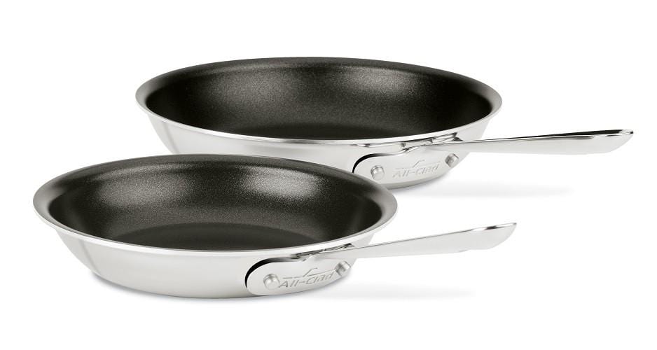 All-Clad 2 piece Nonstick Stainless Steel Fry Pan Set