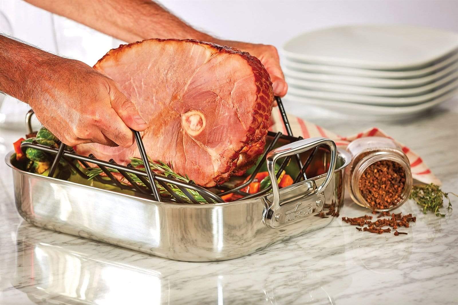 All-Clad Roaster All-Clad Petite Stainless Steel Roaster with Rack