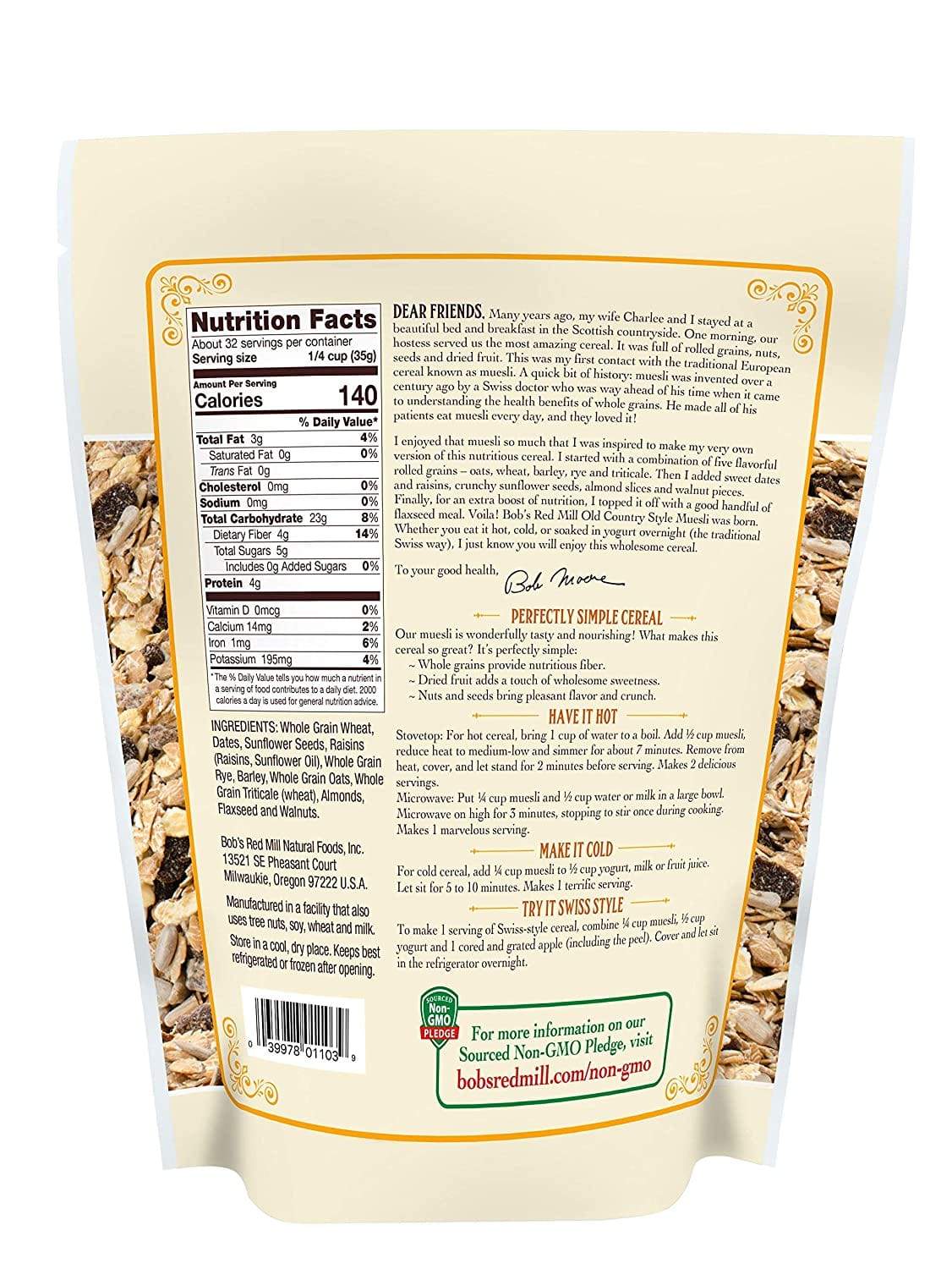 Bob's Red Mill Old Country Style Muesli, 40 oz