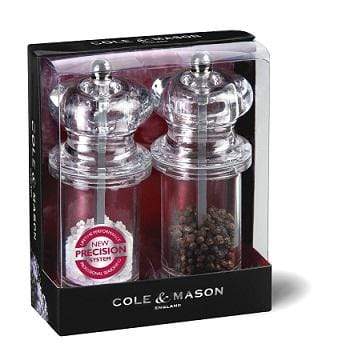 Cole & Mason Pepper & Spice Mills Cole & Mason Acrylic 5.5" Salt & Pepper Mill Set
