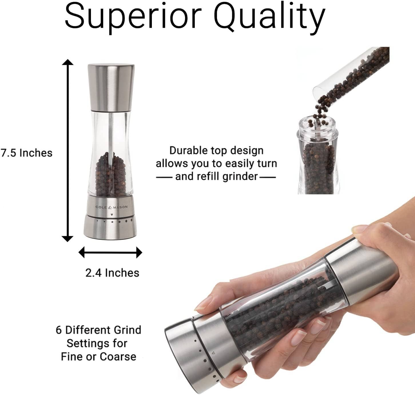 Cole & Mason Pepper & Spice Mills Cole & Mason Derwent Pepper Mill