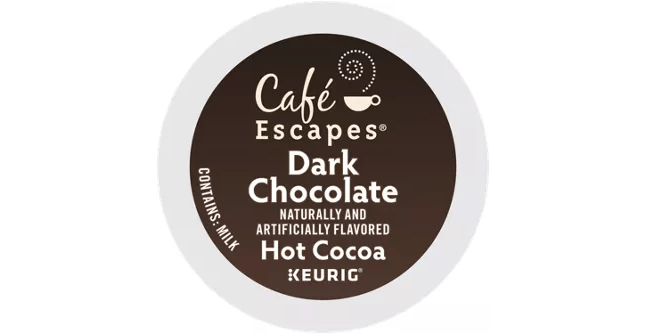 Keurig K-Cups Café Escapes Dark Chocolate K-Cup Hot Cocoa - 24 Count Box