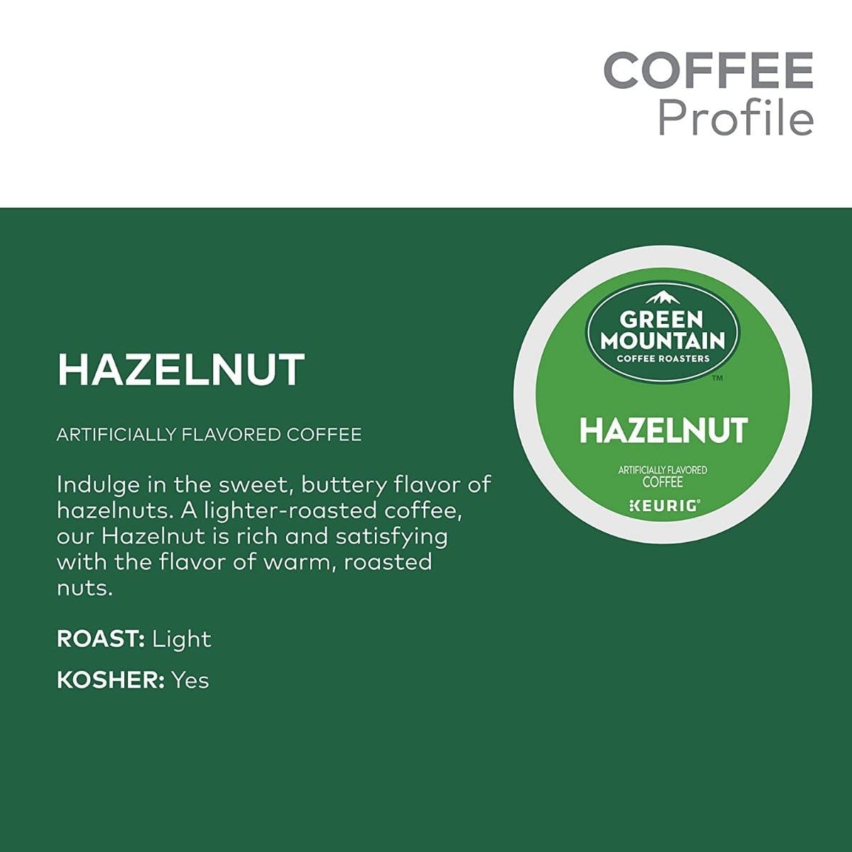 Green Mountain Coffee Roasters Hazelnut K-Cup Coffee - 24 Count Box