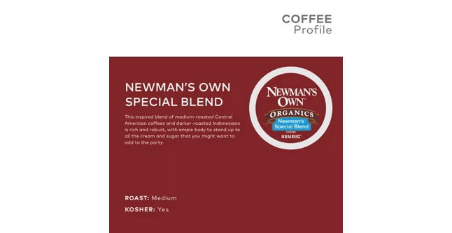 K-Cups Newman's Own Organics Special Blend K-Cup Coffee - 24 Count Box