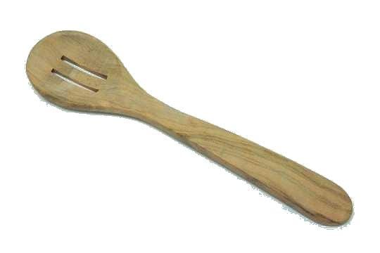 Kitchen & Company Spoon 9" Olivewood Slotted Spoon