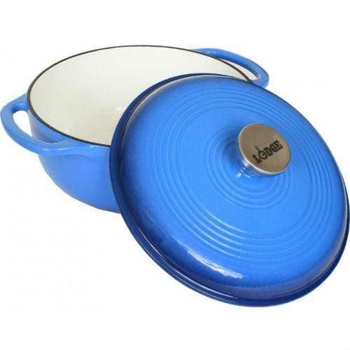 Lodge Color Enamel Cast Iron 7.5 qt Dutch Oven - Caribbean Blue