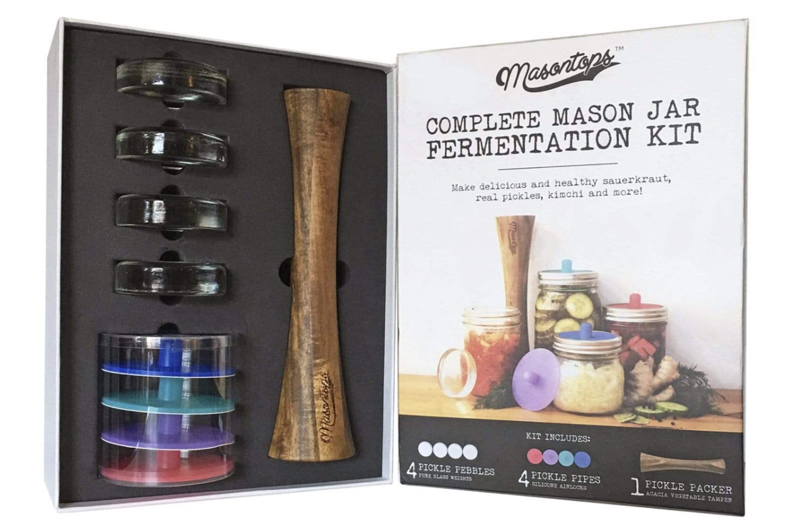 Fermenting Masontops Complete Mason Jar Fermentation Kit