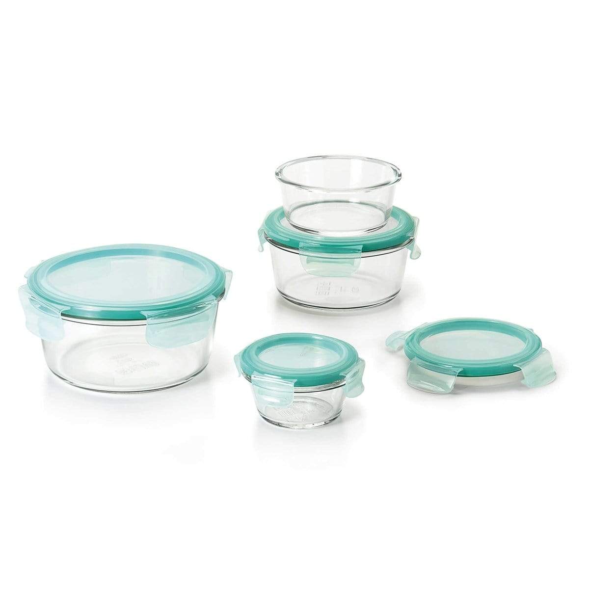 OXO Good Grips SNAP 8-Piece Round Glass Storage Set
