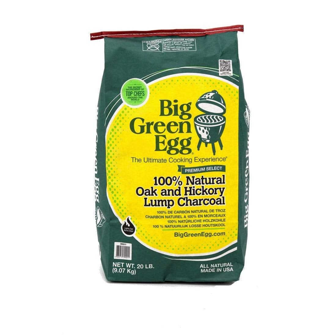 St. Louis Charcoal Big Green Egg 100 % Natural Oak and Hickory Lump Charcoal 20 lb