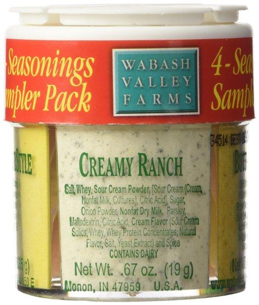 Wabash Valley Farms 4 Seasonings Popcorn Sampler Pack, 0.7 oz