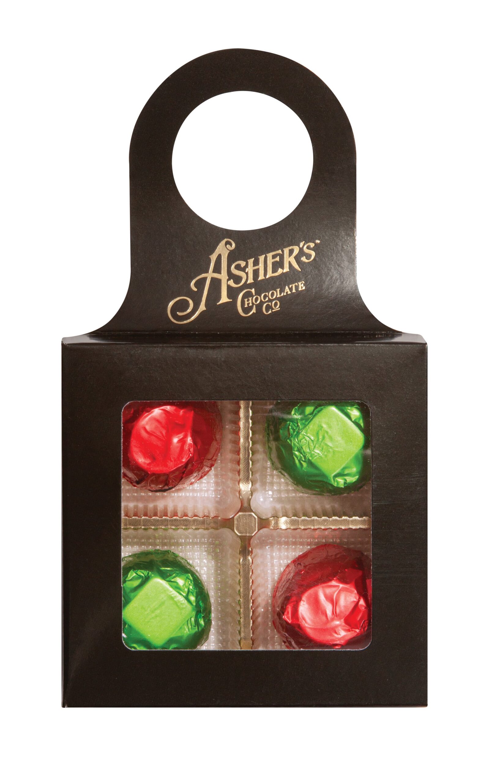 Asher's Dubai Truffles & Cherry Cordials Bottle Hanger Gift Box