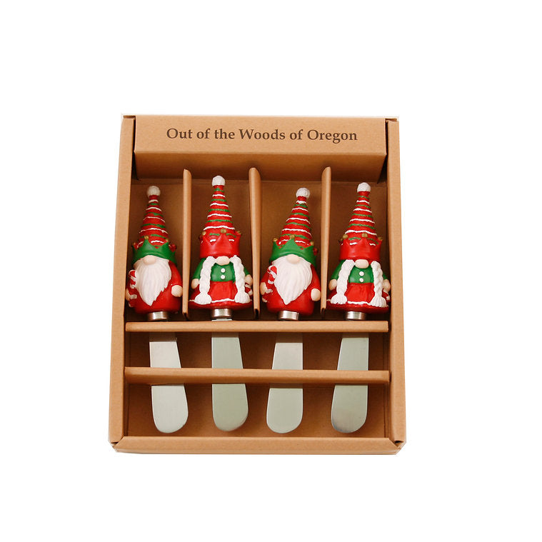 Out of the Woods Christmas Gnomes Spreaders Set of 4