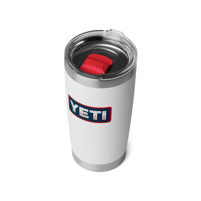 YETI Rambler 20 oz Tumbler - Patriotic White