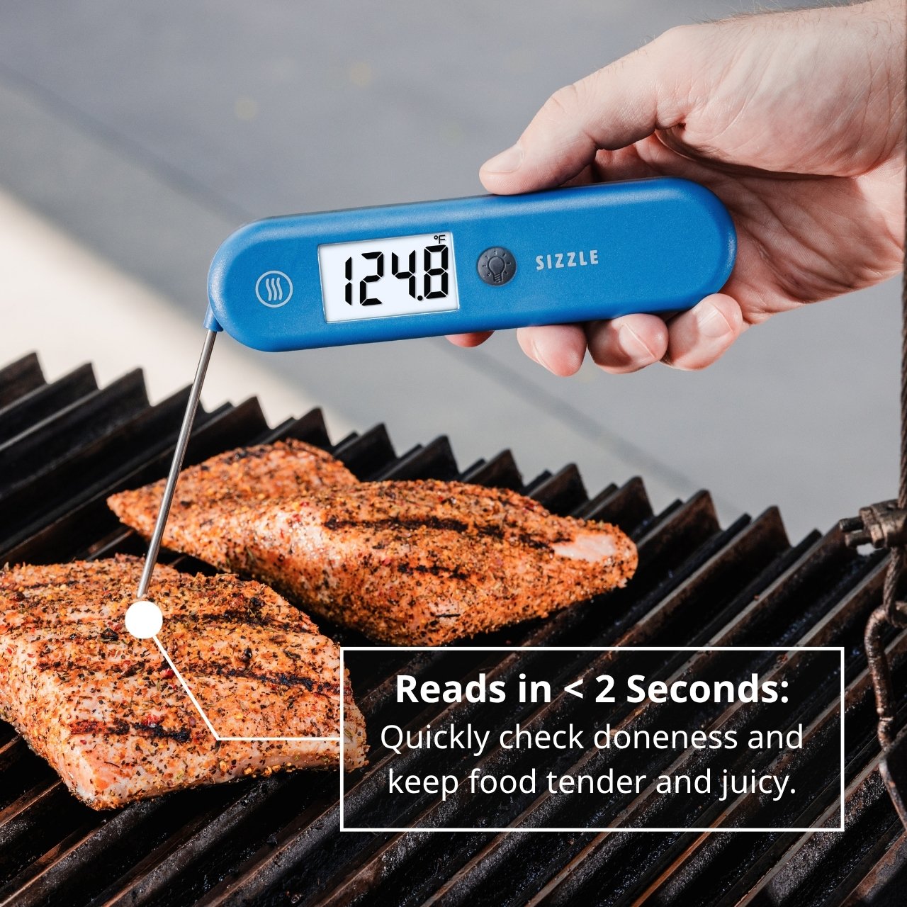 Thermoworks Sizzle Digital Instant Read Thermometer - Blue