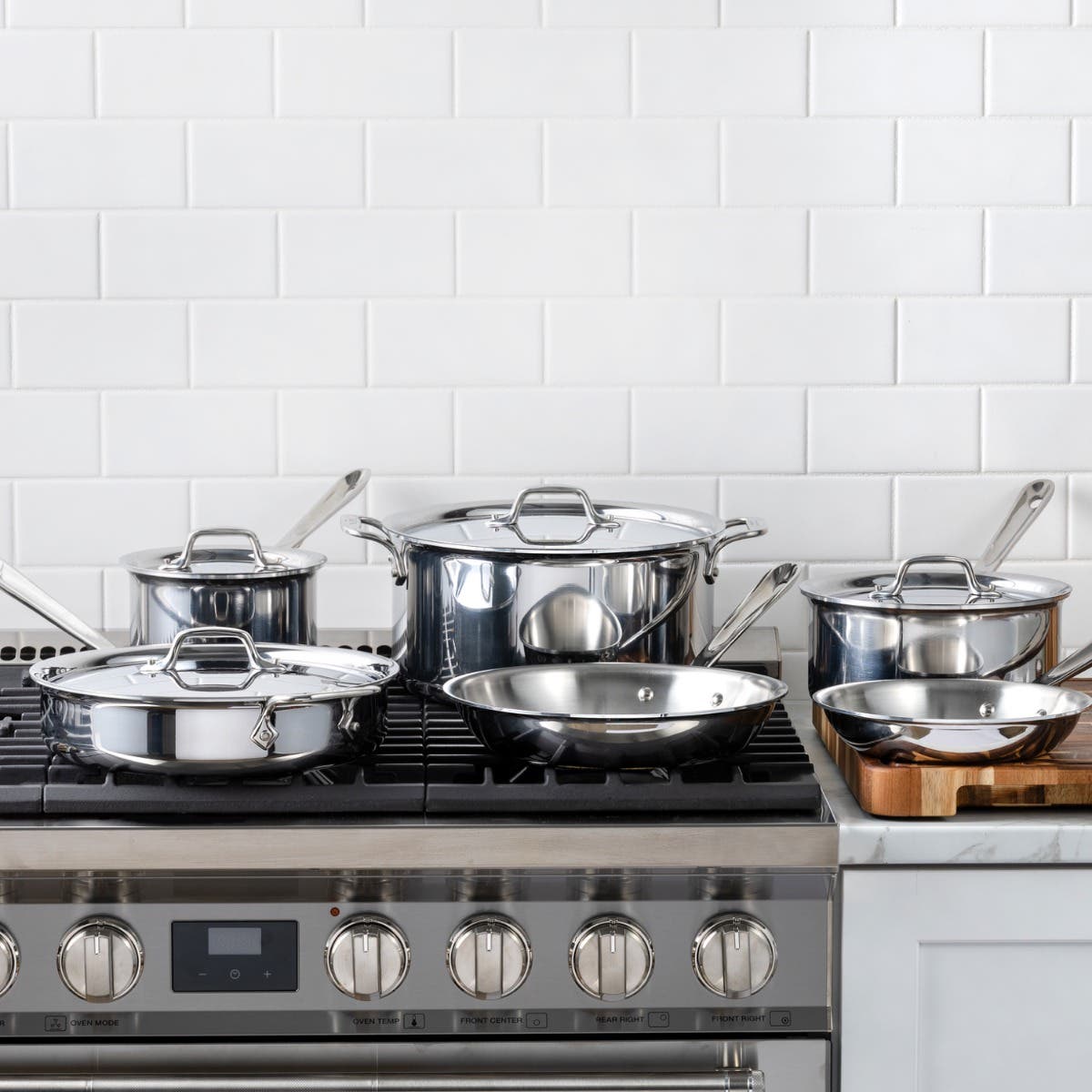 All-Clad Cookware Sets All-Clad D3 Stainless Steel 10 Piece Cookware Set