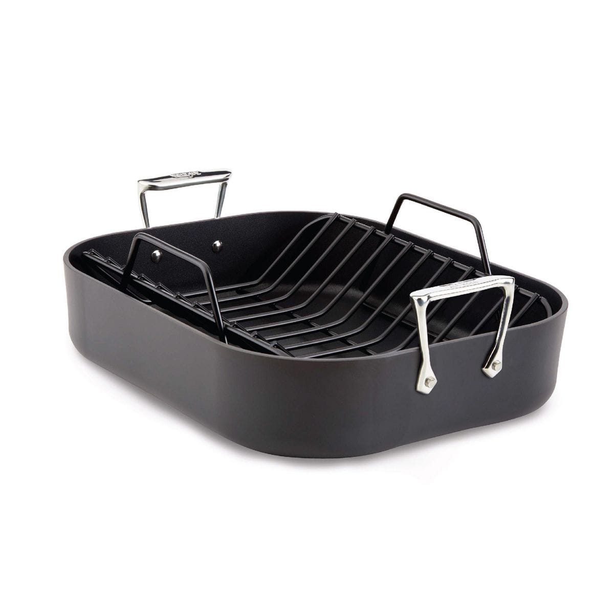 All-Clad Roasters &amp; Roasting Racks All-Clad Nonstick Roaster with Rack - HA1 Expert Cookware