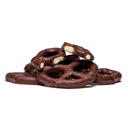 Asher&#39;s Chocolate Asher&#39;s Dark Chocolate Smothered Pretzel Pieces – 2 lb. Pail