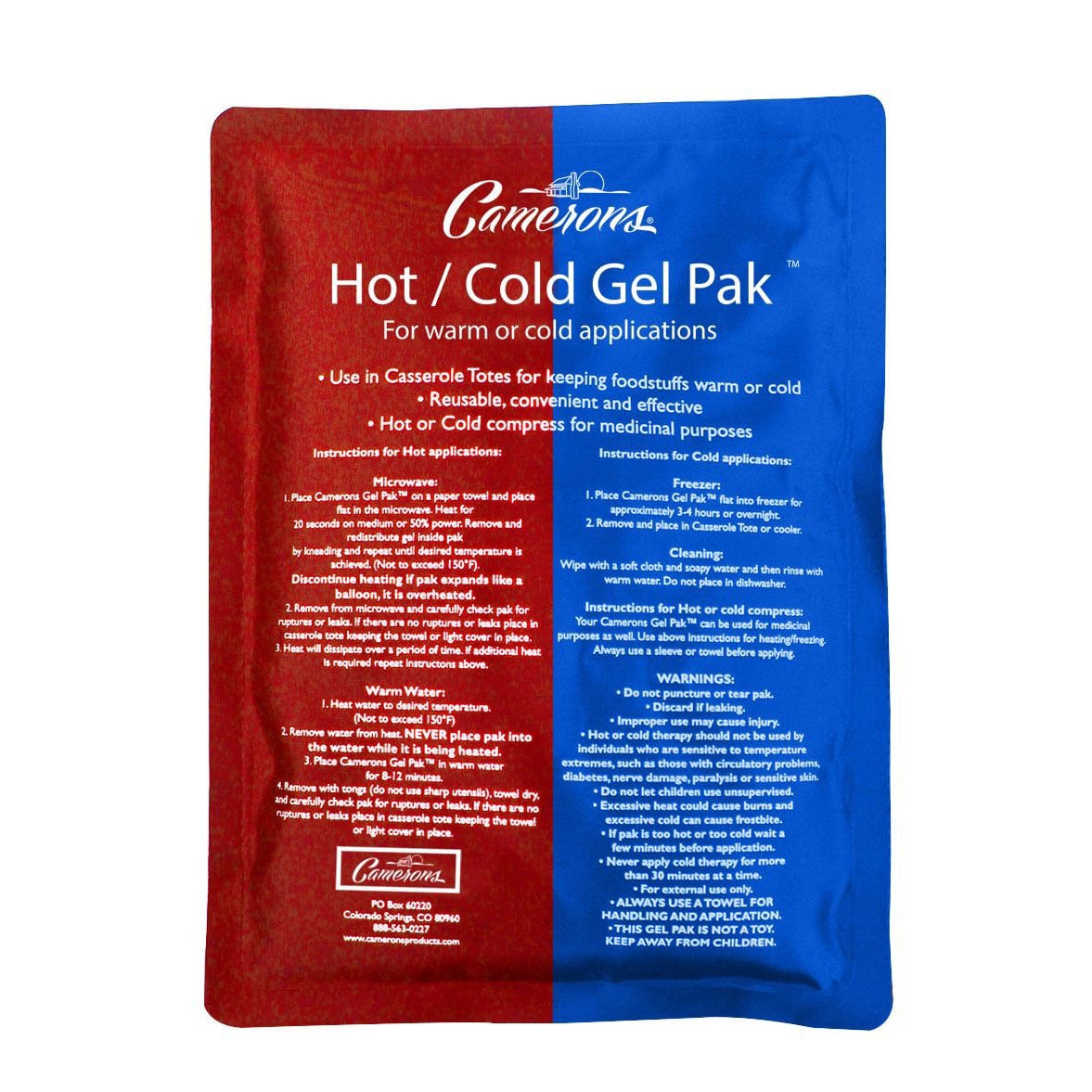 Camerons Coolers Camerons Hot or Cold Gel Pack