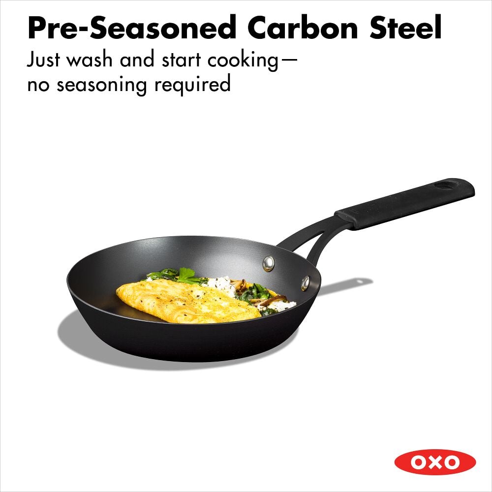OXO Obsidian 8" Carbon Steel Frying Pan