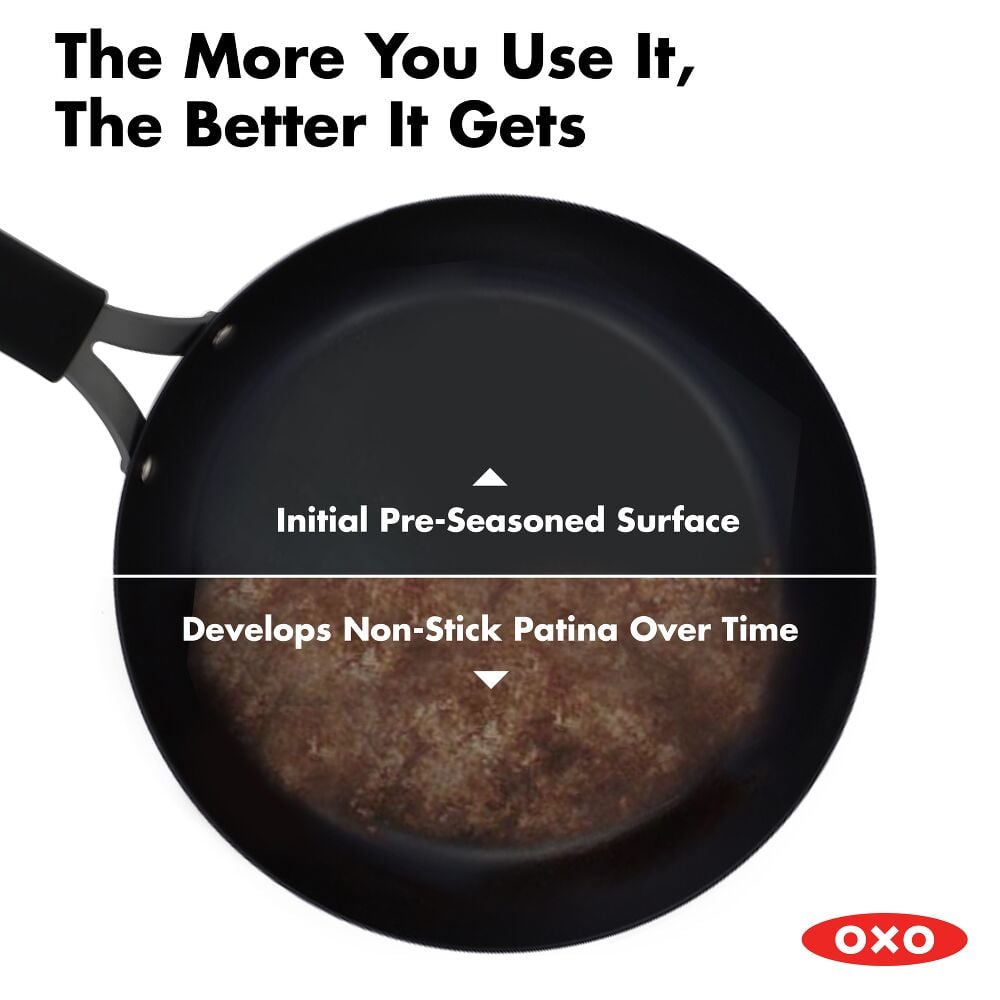 OXO Obsidian 10" Carbon Steel Frying Pan
