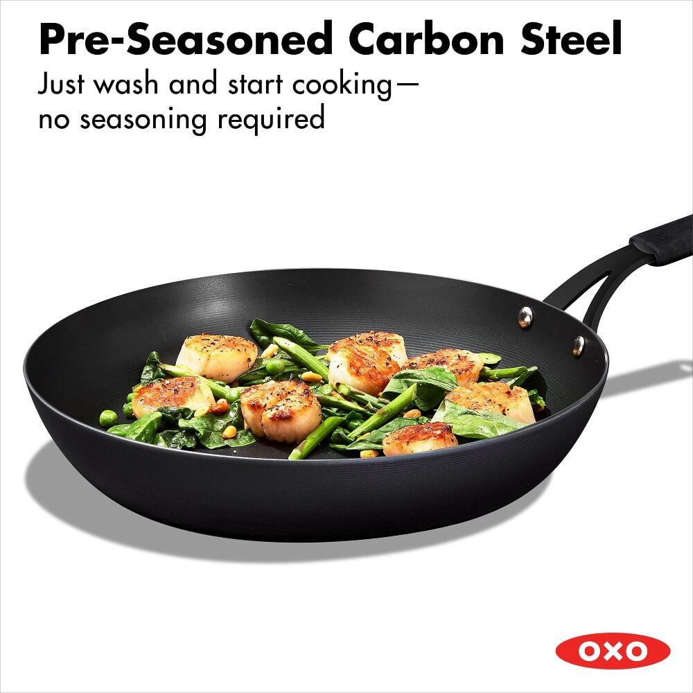 OXO Obsidian 12" Carbon Steel Frying Pan