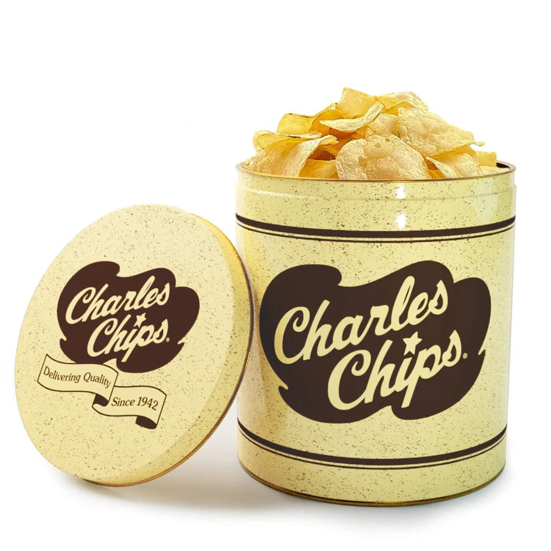 Charles Chips Nuts &amp; Snacks Charles Chips 16 oz Tin