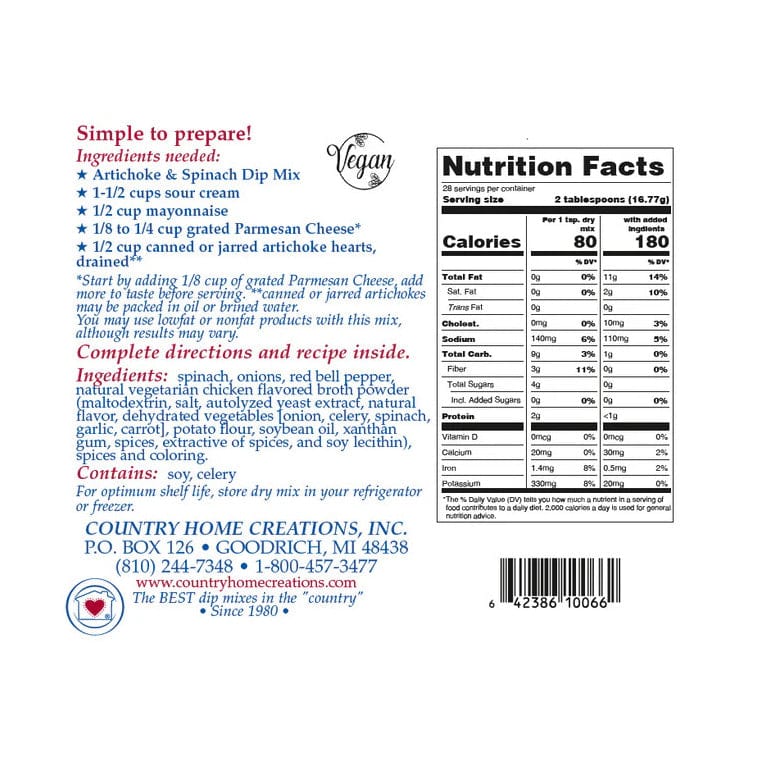 Coastal Kitchen Artichoke & Spinach Dip Mix