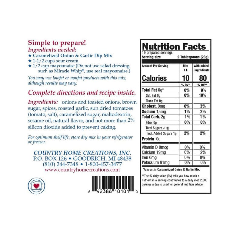 Coastal Kitchen Sauces, Salsas &amp; Dip Coastal Kitchen Caramelized Onion &amp; Garlic Dip Mix