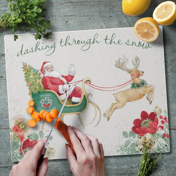 CounterArt Cutting Boards Holiday Tradition – Glass Counter Saver 15″ x 12″