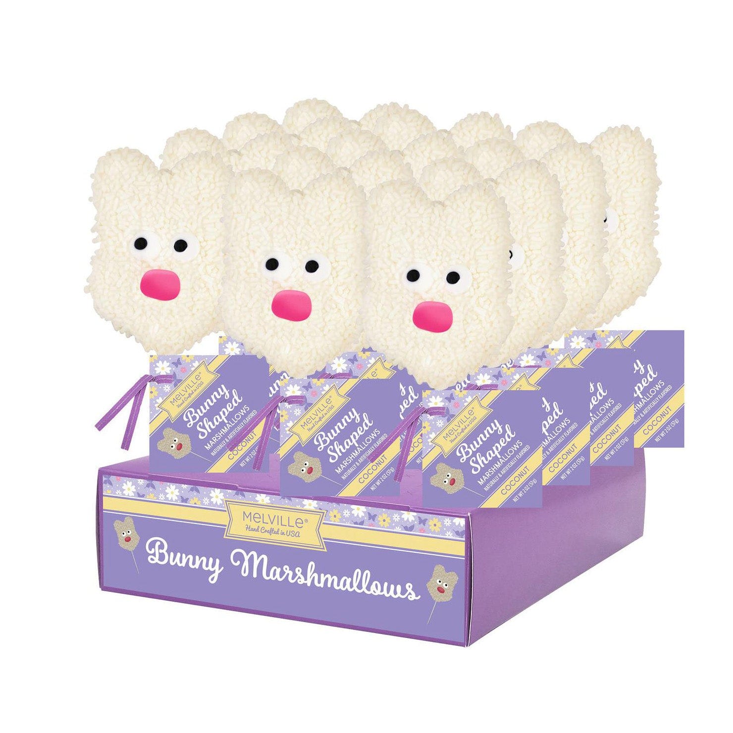 Dutch Valley Candy Bunny Face White Chocolate Covered Marshmallows