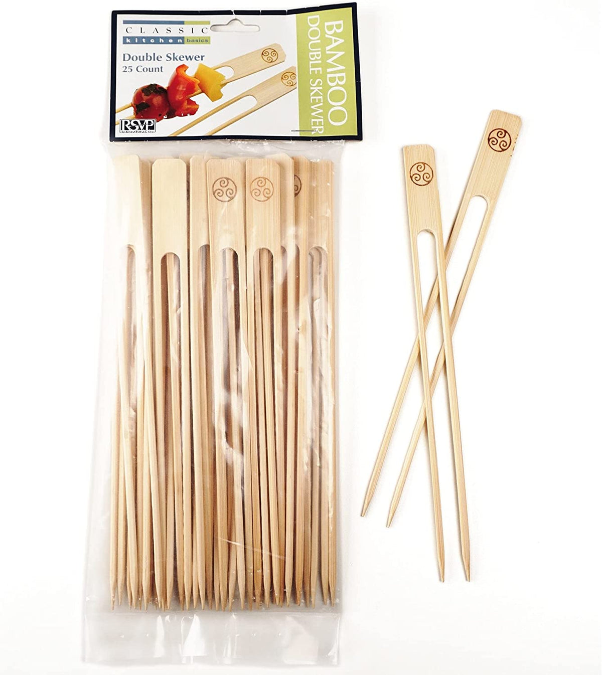 Bamboo Double Skewers Pack of 25