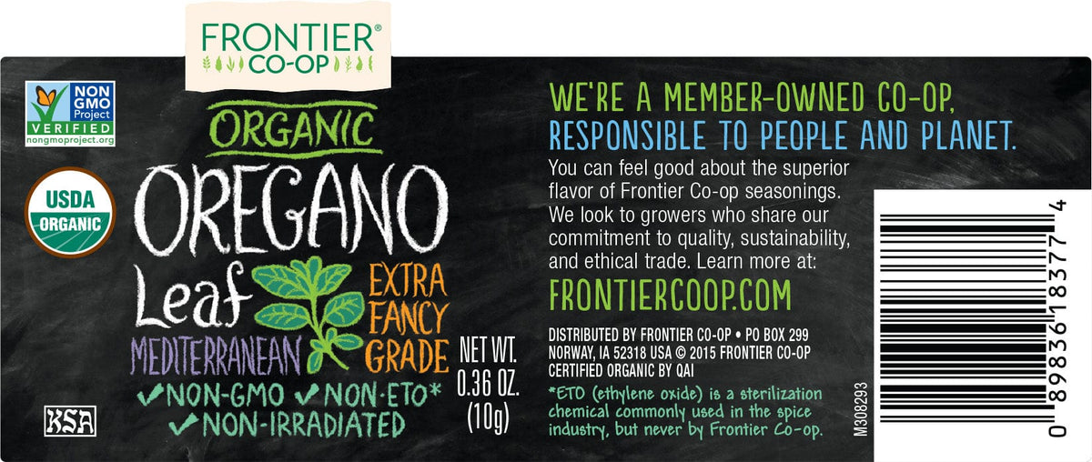 Frontier Co-Op Organic Oregano Leaf .36 oz
