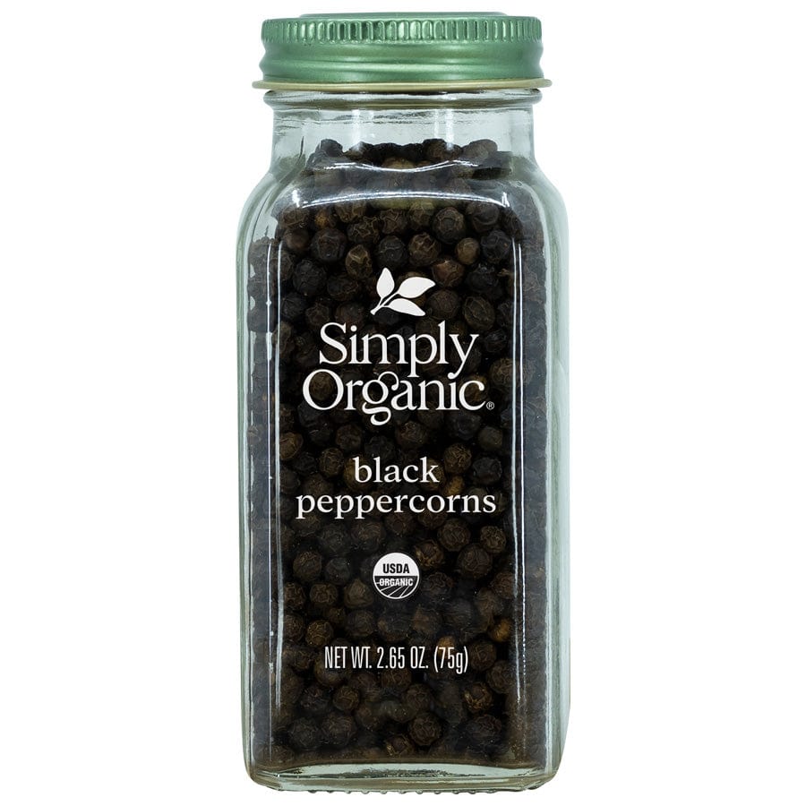 Simply Organic Whole Black Peppercorns 2.65 oz