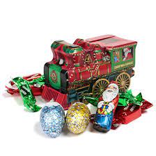 Gourmet Chocolate Christmas Locomotive Assorted Chocolates Tin