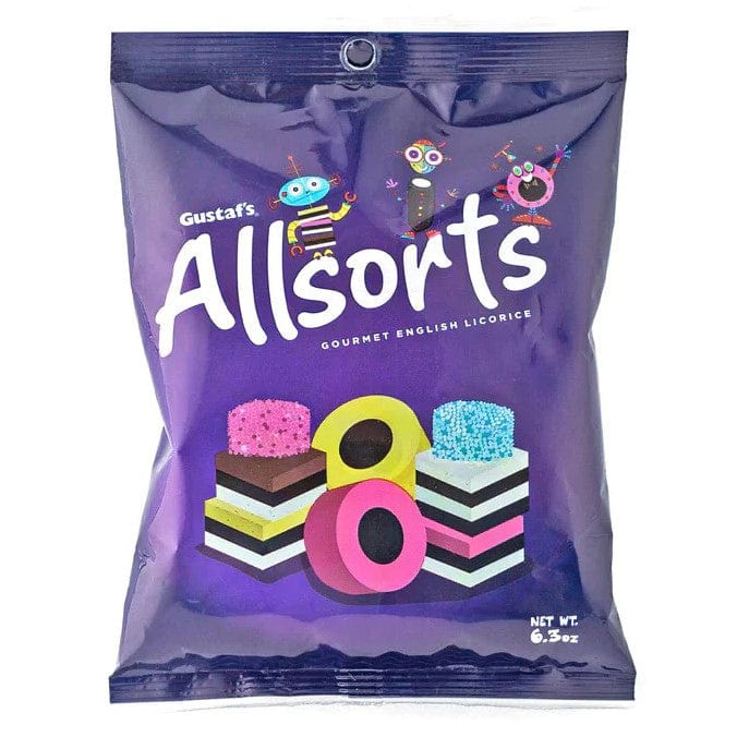 Gustaf&#39;s Old Fashioned Candy Gustaf&#39;s Allsorts Gourmet English Licorice 6.3 oz Bag