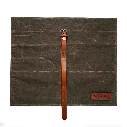 Hardmill Waxed Compact Knife Roll - Dark Oak
