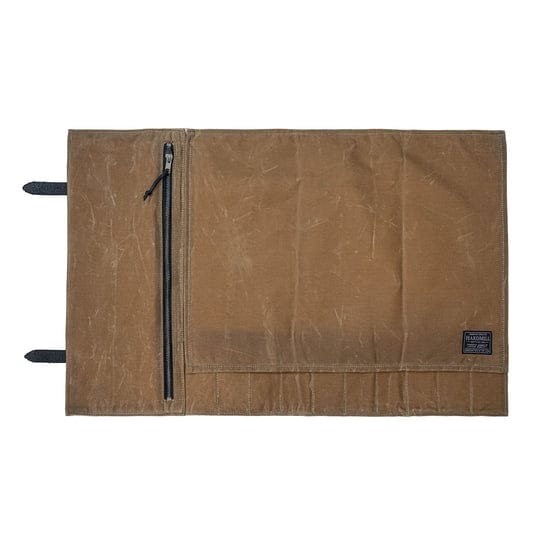 Hardmill Waxed Knife Roll - Field Tan