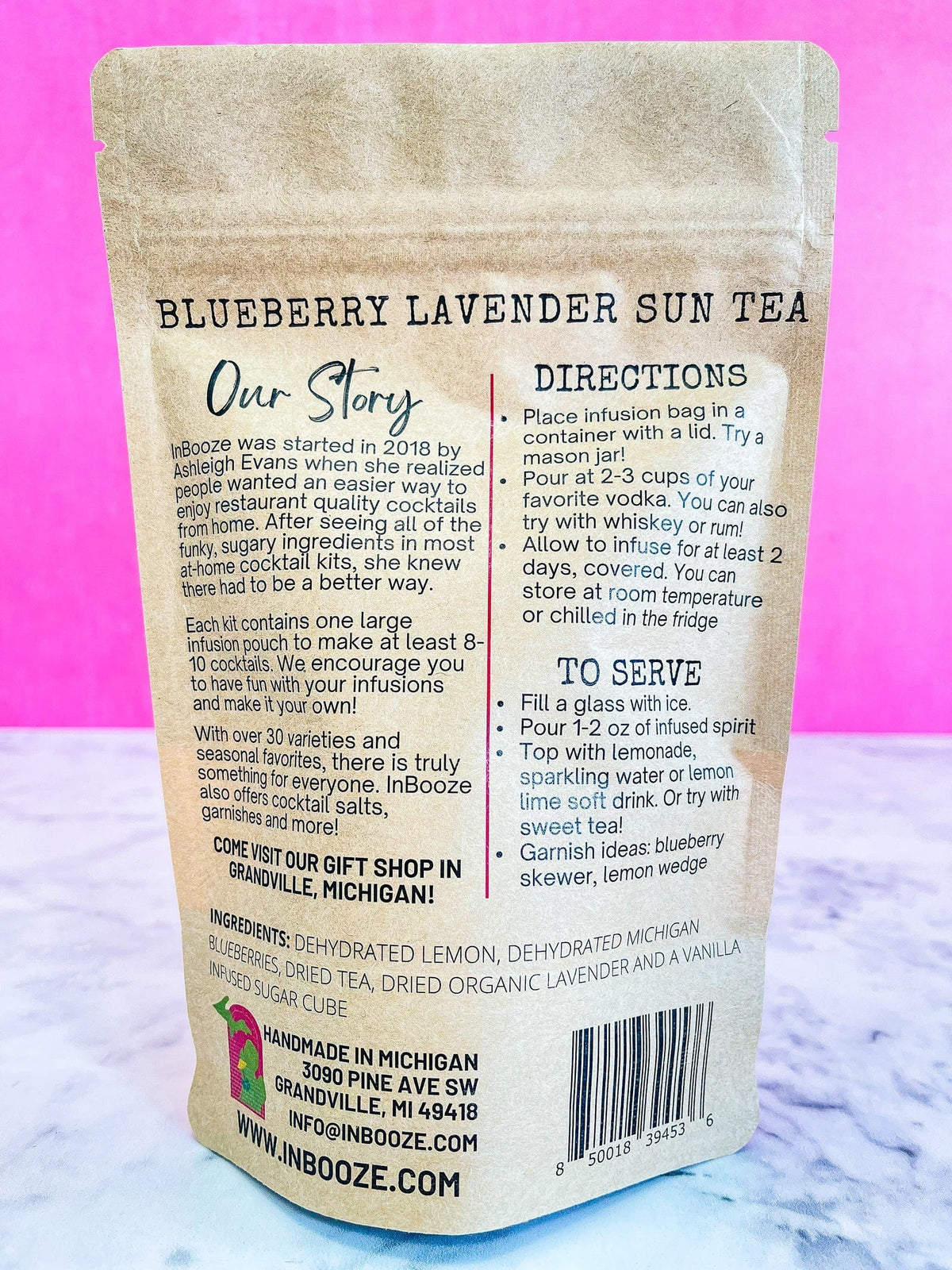 InBooze Blueberry Lavender Sun Tea Alcohol Infusion Cocktail Kit