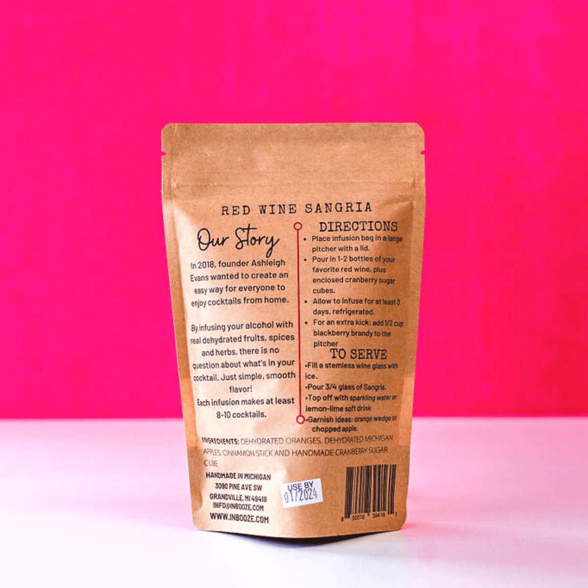 InBooze Cocktail Mixers &amp; Rimmers InBooze Red Wine Sangria Infusion Cocktail Kit