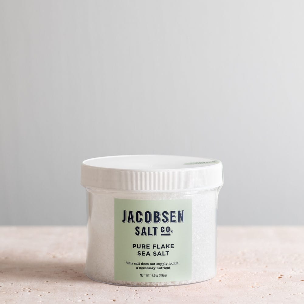 Jacobsen&#39;s Spices Jacobsen Salt Co. Pure Flake Sea Salt 17.6 oz Jar